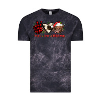 Cloud Black peace love christmas Vintage Tee - JahusDesignShop
