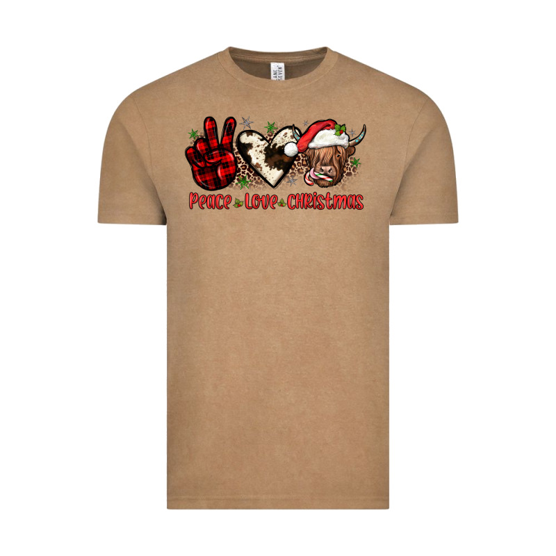 Peace Love Christmas Vintage Tee by JahusDesignShop | Teevron