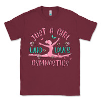 Burgundy just a girl who loves gymnastics Classic Tee - MaliasSmallBusiness