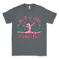 Charcoal Heather just a girl who loves gymnastics Classic Tee - MaliasSmallBusiness