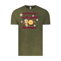 Vintage Olive great days start with iced coffee and gratitude Vintage Tee - MaliasSmallBusiness