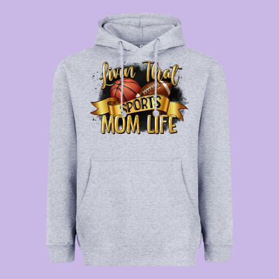 Livin That Sports Mom Life Heavyweight Hoodie Designed By Cowgirlartshop