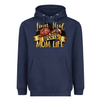Navy livin that sports mom life Heavyweight Hoodie - CowGirlArtShop