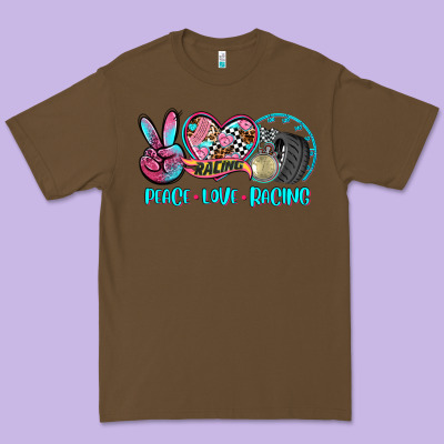Peace Love Racing Premium Tee Designed By Adodesignshop