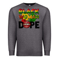 Charcoal Heather black woman are dope Premium Sweatshirt - CowGirlArtShop