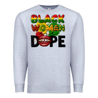 Heather Grey black woman are dope Premium Sweatshirt - CowGirlArtShop