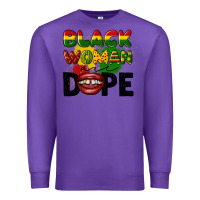 Purple black woman are dope Premium Sweatshirt - CowGirlArtShop