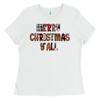 White merry christmas y all Ladies Tee - JahusDesignShop