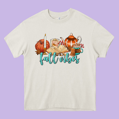 Fall Vibes Heavy Core Tee Designed By Adodesignshop