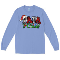Colony Blue Papa Claus with christmas lights and mistletoe Long Sleeve Tee - NancyCooperArtShop