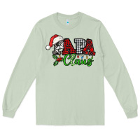 Matcha Papa Claus with christmas lights and mistletoe Long Sleeve Tee - NancyCooperArtShop