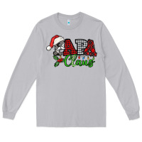 Moon Dust Papa Claus with christmas lights and mistletoe Long Sleeve Tee - NancyCooperArtShop