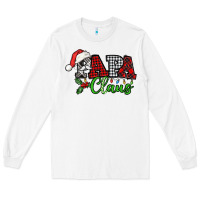 White Papa Claus with christmas lights and mistletoe Long Sleeve Tee - NancyCooperArtShop
