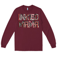 Burgundy inked mama Long Sleeve Tee - JahusDesignShop