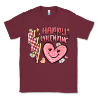 Burgundy happy valentine heart Classic Tee - MaliasSmallBusiness