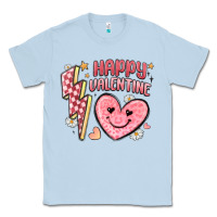 Dusty Blue happy valentine heart Classic Tee - MaliasSmallBusiness