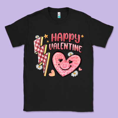 Happy Valentine Heart Classic Tee Designed By Maliassmallbusiness
