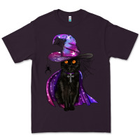 Plum black witch cat Premium Tee - BundleAndBundleShop