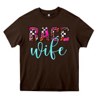 Chocolate Brown race wife Heavy Core Tee - JahusDesignShop