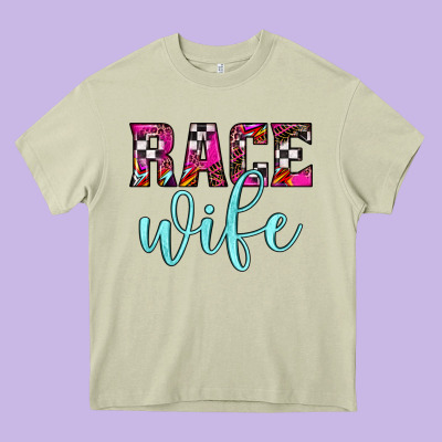 Race Wife Heavy Core Tee Designed By Jahusdesignshop