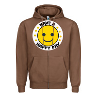 Chestnut Have A Happy Day Zipper Hoodie - Bettercallsaul