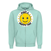 Seafoam Have A Happy Day Zipper Hoodie - Bettercallsaul