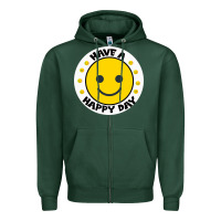 Sports Green Have A Happy Day Zipper Hoodie - Bettercallsaul