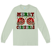Matcha Merry Christmas skeleton hands boobs Long Sleeve Tee - NancyCooperArtShop