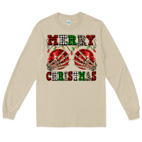 Mushroom Merry Christmas skeleton hands boobs Long Sleeve Tee - NancyCooperArtShop