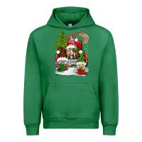 Emerald christmas gnome truck Urban Hoodie - BundleAndBundleShop