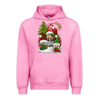 Fuchsia Pink christmas gnome truck Urban Hoodie - BundleAndBundleShop