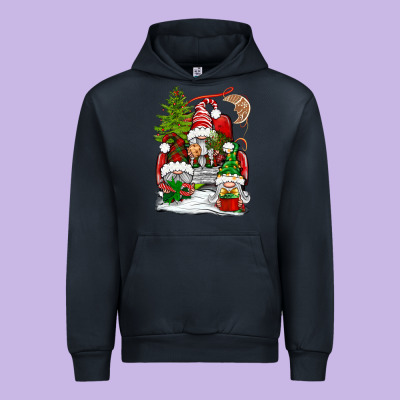 Christmas Gnome Truck Urban Hoodie Designed By Bundleandbundleshop