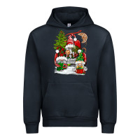 Navy christmas gnome truck Urban Hoodie - BundleAndBundleShop