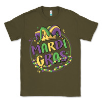Army Green mardi gras Classic Tee - MaliasSmallBusiness
