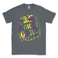 Charcoal Heather mardi gras Classic Tee - MaliasSmallBusiness