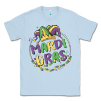 Dusty Blue mardi gras Classic Tee - MaliasSmallBusiness