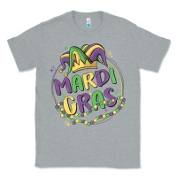 Heather Grey mardi gras Classic Tee - MaliasSmallBusiness