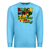 Ocean Blue black history is american history Premium Sweatshirt - CowGirlArtShop