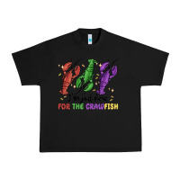 Black i'm just here for the crawfish Urban Heavy Tee - MaliasSmallBusiness