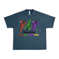 Midnight Navy i'm just here for the crawfish Urban Heavy Tee - MaliasSmallBusiness