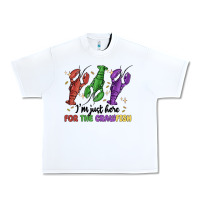 White i'm just here for the crawfish Urban Heavy Tee - MaliasSmallBusiness