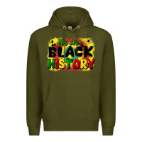 Army Green we are black history Premium Hoodie - CowGirlArtShop