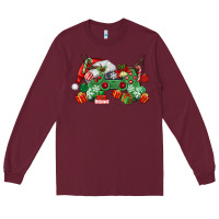 Burgundy Christmas Game Controller Long Sleeve Tee - MaliasSmallBusiness