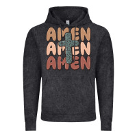 Vintage Black amen Vintage Hoodie - MaliasSmallBusiness