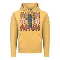 Vintage Mustard amen Vintage Hoodie - MaliasSmallBusiness