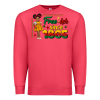 Cardinal free ish since 1865 black girl peekaboo juneteenth Premium Sweatshirt - CowGirlArtShop