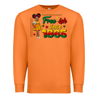 Carrot free ish since 1865 black girl peekaboo juneteenth Premium Sweatshirt - CowGirlArtShop