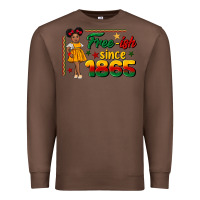 Chestnut free ish since 1865 black girl peekaboo juneteenth Premium Sweatshirt - CowGirlArtShop