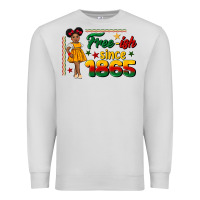 Dove Grey free ish since 1865 black girl peekaboo juneteenth Premium Sweatshirt - CowGirlArtShop