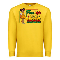 Lemon free ish since 1865 black girl peekaboo juneteenth Premium Sweatshirt - CowGirlArtShop